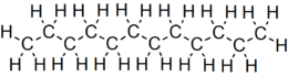 Skeletal formula of dodecane with all implicit carbons shown, and all explicit hydrogens added{{{画像alt1}}}