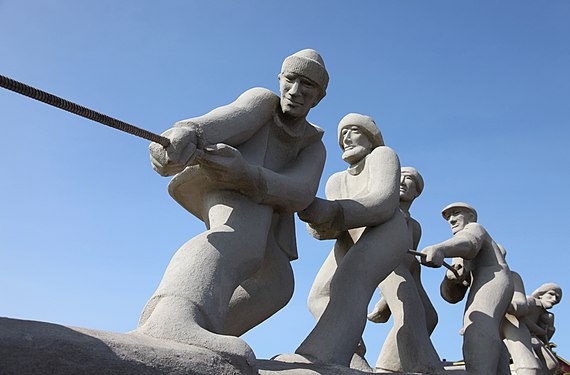 Le monument aux pêcheurs, îles de la Madeleine / Canada