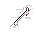 Die Start-und-Ziel-Schleife mit der Süd- und Nordkehre