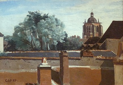 Orléans, vue prise de la fenêtre de la Tour Saint-Paterne, 1840-1845 Musée des beaux-arts de Strasbourg