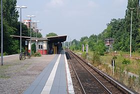 Bahnsteig des S-Bahnhofs Schönholz