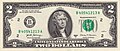 2 dollars bill (obverse)