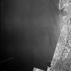 1969年5月20日撮影の福岡市箱崎ふ頭地区の航空写真