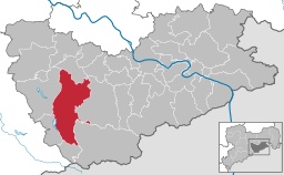 Läget för kommunen Dippoldiswalde i Landkreis Sächsische Schweiz-Osterzgebirge