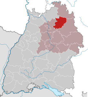 Li position de Hohenlohekreis in Baden-Württemberg