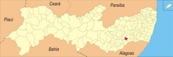 Localização de Jurema em Pernambuco