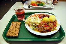 A typical Swedish school lunch