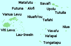 Location of Tonga