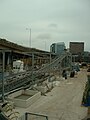 Conveyor belt system for soil from tunnels, from Lord Hill's Bridge, September 2012