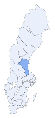 Pozicija Grofovije Gävleborg na karti Švedske
