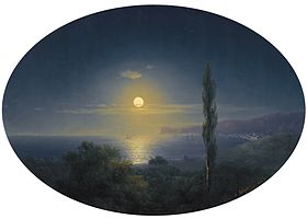 Crimean coast by moonlight 1853