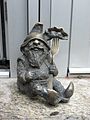 Pierogi-eating gnome statue in Wrocław, Poland