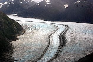 Eagle Glacier, outlet glacier of the Juneau Icefield, Alaska