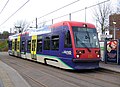 A Midland Metro tram at West Bromwich.