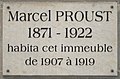 Plaque commémorative, 102 boulevard Haussmann, Paris.