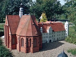 Model of Dargun Abbey and Castle before destruction in WW2