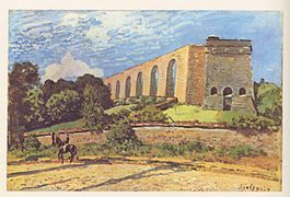 L'Aqueduc à Marly por Alfred Sisley, 1874.