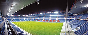 El St. Jakob Park de Basilea, sede de la final.