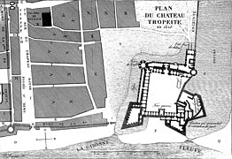 Plan du château Trompette en 1615.