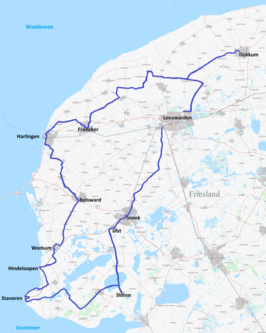 Routekaart Elfstedentocht