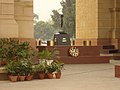 The tomb of the Unknown Soldier in New Delhi, Delhi. A flame known as the Amar Jawan Jyoti (the flame of the immortal soldier) is kept perpetually alive here.