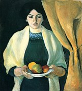 August Macke Retrato con manzanas, 1909