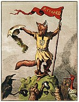 Renart the fox. From a children's book published in 1869.