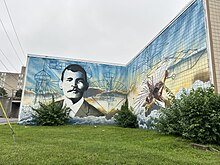 Gustave Whitehead mural in Bridgeport, Connecticut