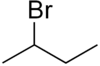 Skeletal formula of 2-bromobutane