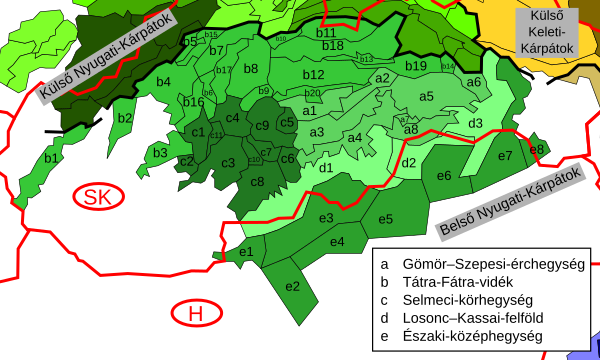 Az Északnyugati-Kárpátok belső vonulata