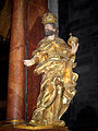 Close-up with gilded statue