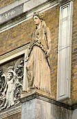 One of the four caryatids that atop the columns of the east front of Pitzhanger Manor