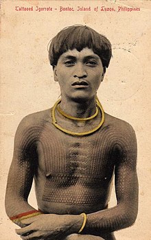 1908 postcard traditional view of young Igorot male.