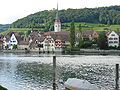 Stein am Rhein mit der Burg Hohenklingen im Hintergrund