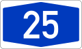 File:Bundesautobahn 25 number.svg