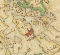 Karta av Vaxholm 1652-1739.[6]