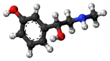 Model kroglic in paličic fenilefrina