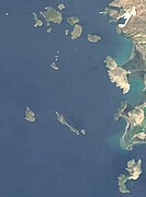 Vue satellite des îles Echinádes.