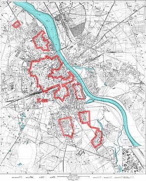 Пазіцыі паўсталых на 4 жніўня 1944 года.