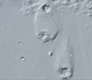 Topographic map of the area around Bok