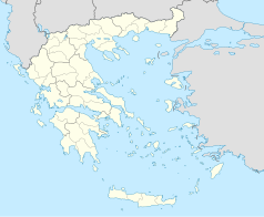 Mapa konturowa Grecji, po lewej nieco na dole znajduje się punkt z opisem „Megalopolis”