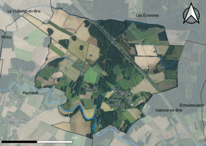 Carte orhophotogrammétrique de la commune.