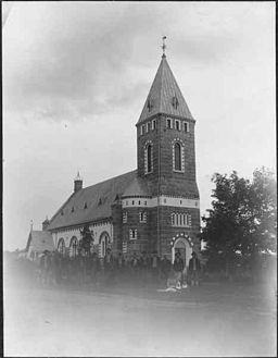 Bäckaby kyrka, bild från tidigt 1900-tal