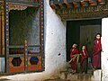 Novices in Wangdue Phodrang Dzong, Bhutan