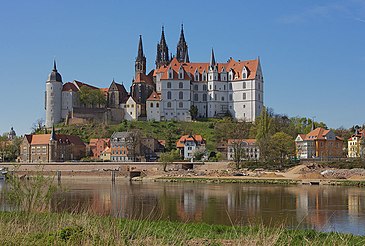 Albrechtsburg nad Míšní (pohled od Labe)