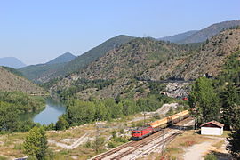 Priboj'da Belgrad-Bar demiryolu