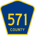 County Route 571 marker