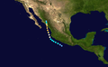 Hurricane Lane track map