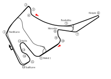 The layout of the Hockenheimring