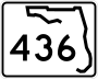 State Road 436 marker